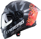 CABERG-Casco DRIFT EVO STORM MATT BLACK/RED FLUO/ORANGE FLUO