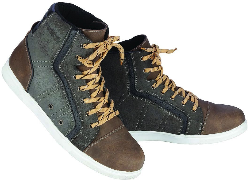 POISONED CROSS ROAD SNIPER Moto Couro Botas Cinza Marrom – 1 – Maximomoto PT