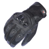 R-TECH AVIGNON Moto Couro Luvas Preto