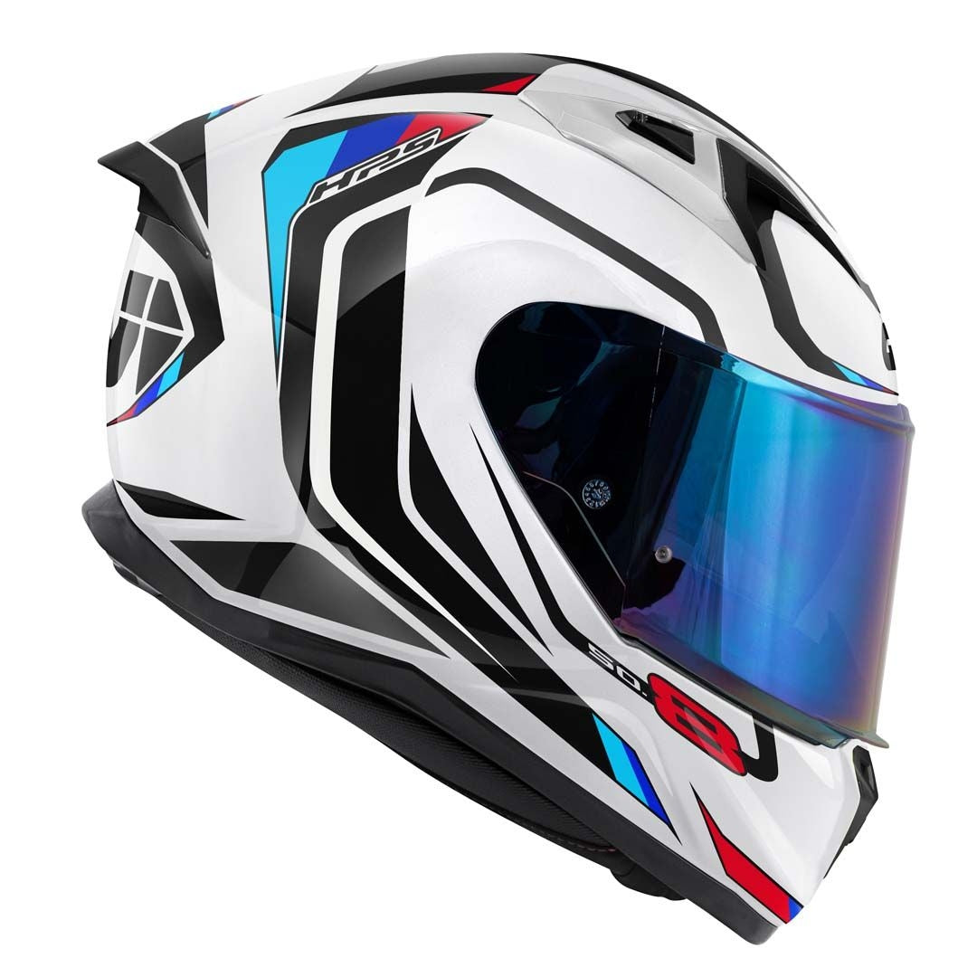 GIVI 50.8 MACH1 CASCO Integral Blanco Negro Rojo