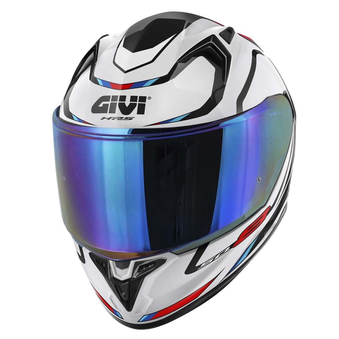 GIVI 50.8 MACH1 CASCO Integral Blanco Negro Rojo