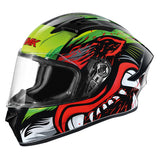 SMK STELLAR ANIMAL DECORADO MA234 Moto Integral Capacete MATE AMARILLO