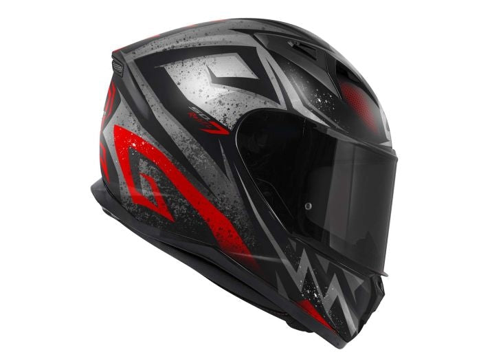 CASCO FULL 50.7 REBEL MATT BLACK RED
