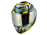 GIVI - CASCO FULL 50.9 ATOMIC NEGRO PLATA YELLOW