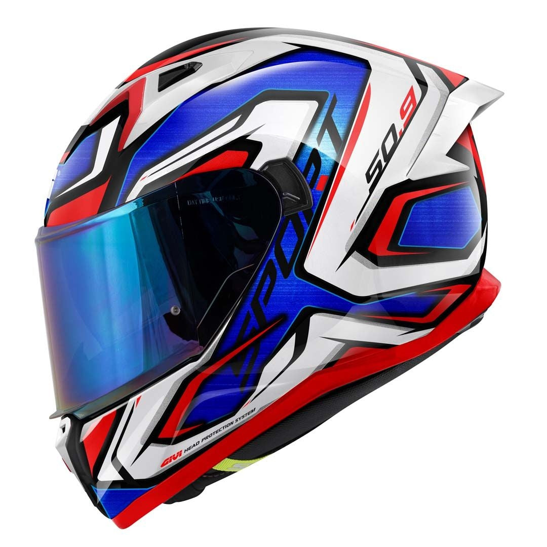 GIVI - CASCO FULL 50.9 ATOMIC BLANCO AZUL ROJO