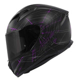 CASCO FULL 50.7 PHOBIA MATT BLACK PURPLE