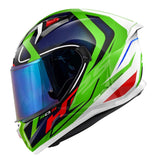 GIVI - CASCO FULL 50.8 RACER BLANCO VERDE AZUL
