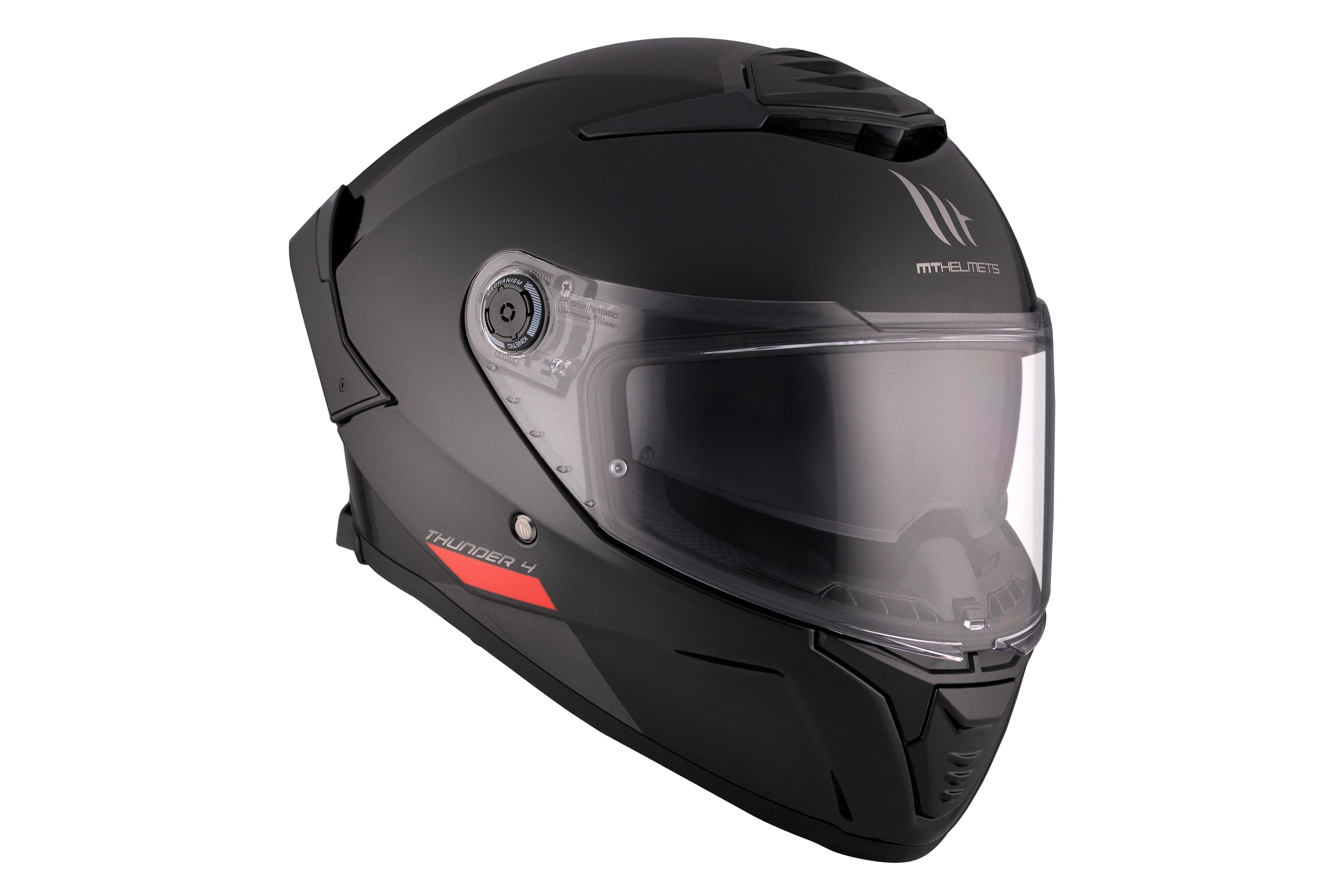 MT THUNDER 4 SV SOLID A1 Casco Integral Deportivo Para Moto Glossy Black – 3 – Maximomoto PT