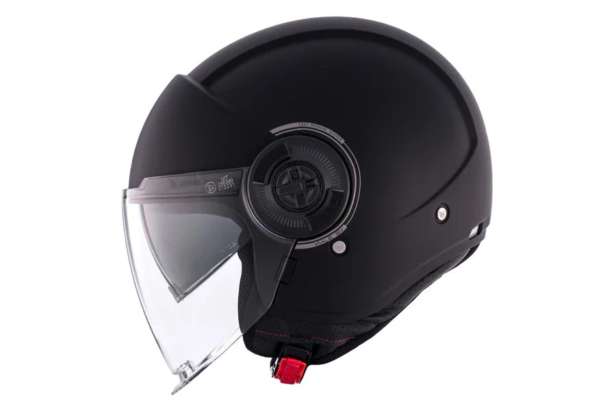 MT VIALE SV S SOLID A1 Moto Jet Capacete Preto Fosco