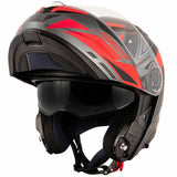 KAPPA KV32 CAPACETE MODULAR FORTE ORLANDO TITÂNIO VERMELHO