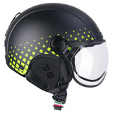 CGM 801S JET EBI TONE Abierto Casco Negro Amarilla Opaca
