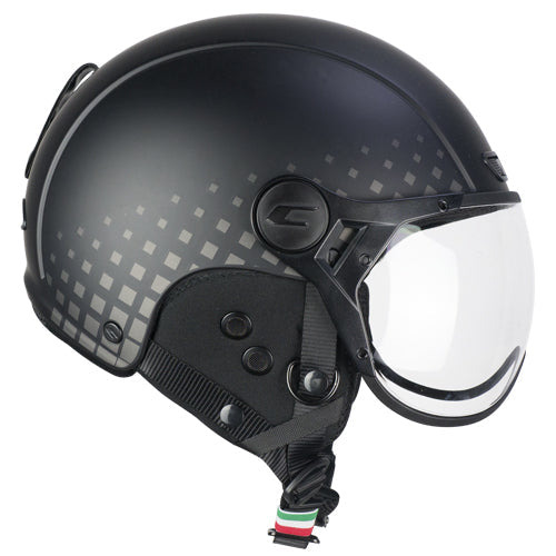 CGM 801S JET EBI TONE Negro Abierto Casco Gris Opaco
