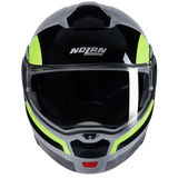 NOLAN N90-03 ROBOTO 346 modular motocicleta Casco Negro Gris Amarillo
