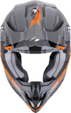 SCORPION VX-16 EVO AIR ROD Motocross Casco Blanco Gris Naranja