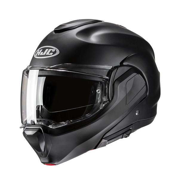 HJC F100 UNI integral de moto deportivo casco semi plano negro