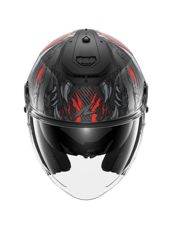 SHARK Rs Jet Carbon Shaytan Antracite Negro Matte Red Casco – 2 – Maximomoto PT