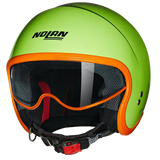NOLAN N21-06 OCIO 344 Moto Aberto Capacete Pulas Verdes Laranja