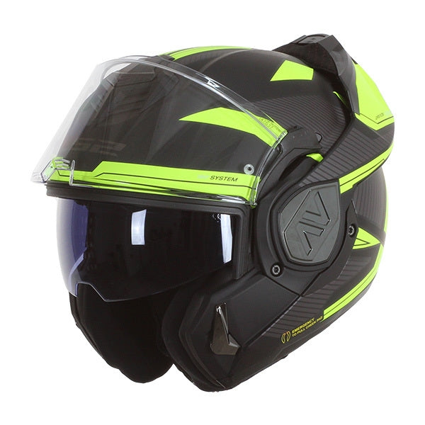 LS2 FF906 ADVANT MOTORCYCLE MODULAR HELMET BLACK HV YELLOW – 2 – Maximomoto PT