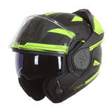 LS2 FF906 ADVANT MOTO CAPACETE MODULAR PRETO H-V AMARELO