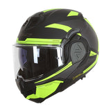 LS2 FF906 ADVANT MOTO CAPACETE MODULAR PRETO H-V AMARELO