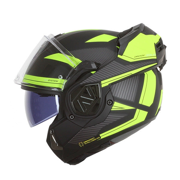 LS2 FF906 ADVANT MOTORCYCLE MODULAR HELMET BLACK HV YELLOW – 5 – Maximomoto PT