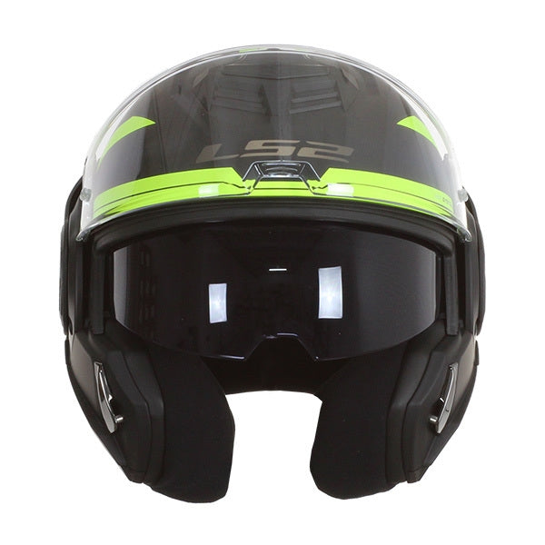 LS2 FF906 ADVANT MOTORCYCLE MODULAR HELMET BLACK HV YELLOW – 6 – Maximomoto PT