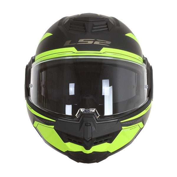 LS2 FF906 ADVANT MOTORCYCLE MODULAR HELMET BLACK HV YELLOW – 7 – Maximomoto PT