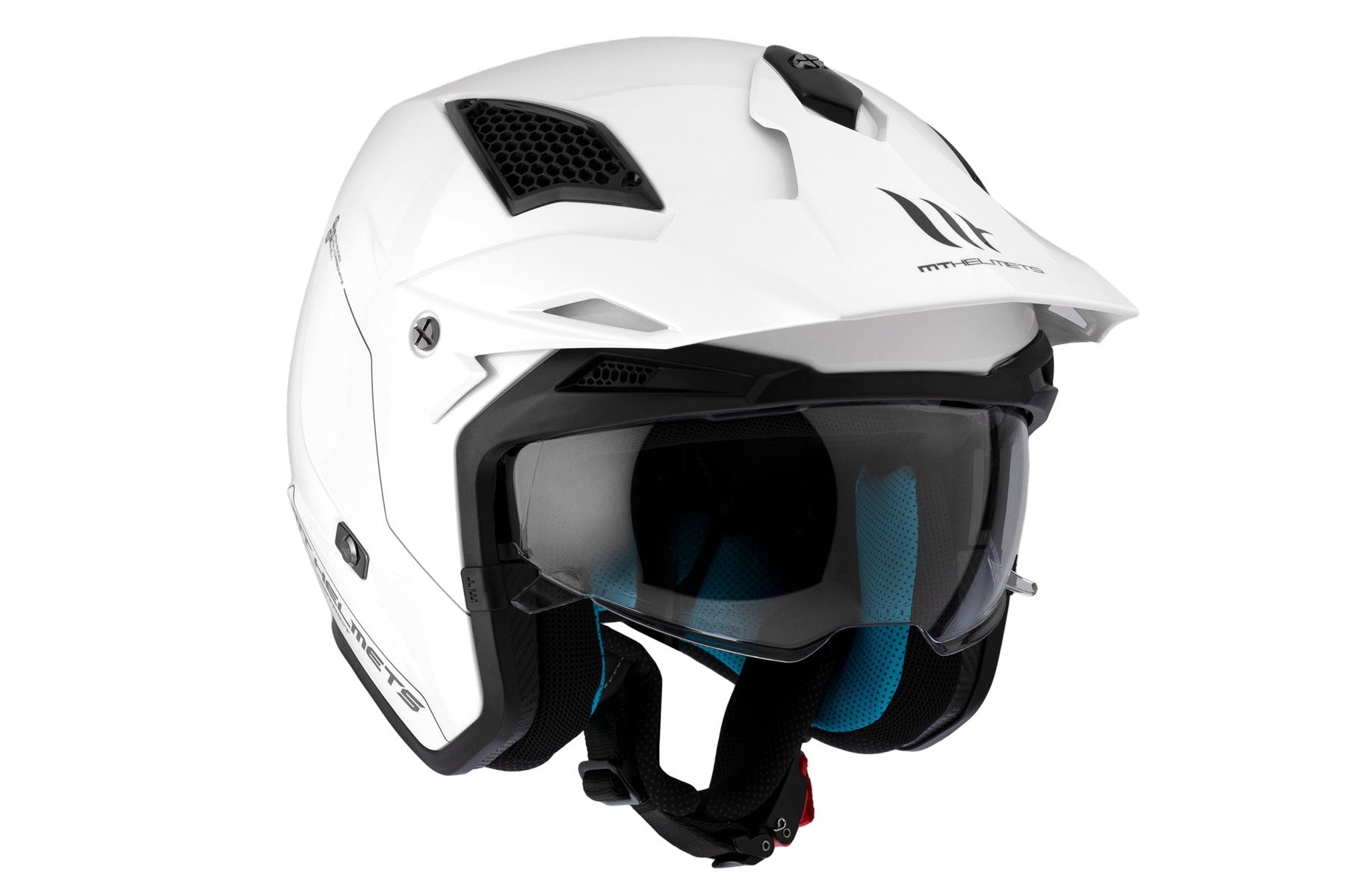 MT DISTRICT SV SOLID A0 MOTO ABERTO CAPACETE BRANCO