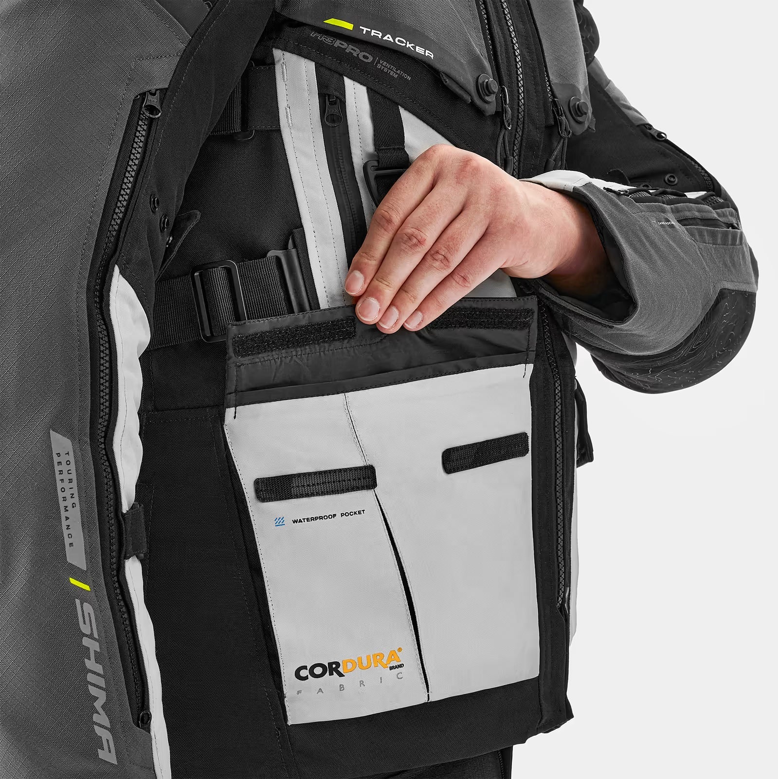 SHIMA TRACKER HOMBRE DE MOTO DE TURISMO CHAQUETA GRIS CLARO – 12 – Maximomoto PT