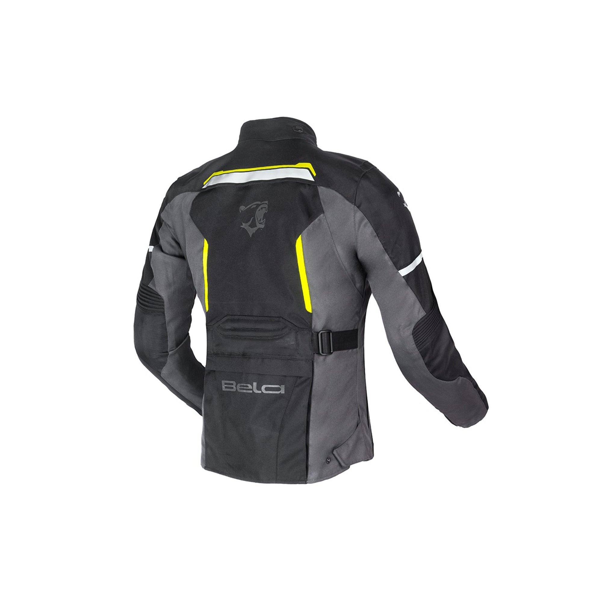 BELA HURRICANE 3 Em 1 Senhora Motocicleta Casaco Preto Cinzento Amarelo