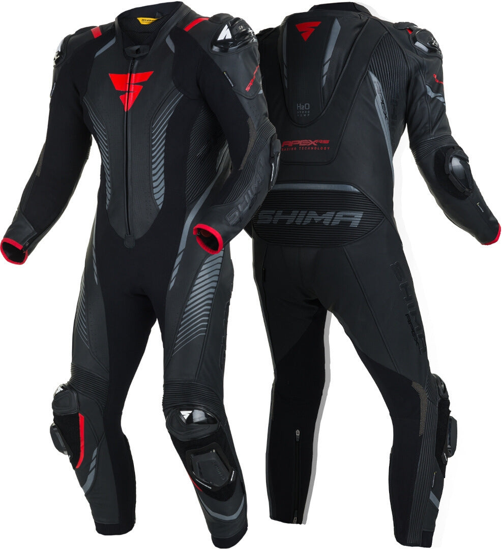 SHIMA APEX RS 1 PC Moto Homem Couro Fatos Preto Vermelho – 3 – Maximomoto PT