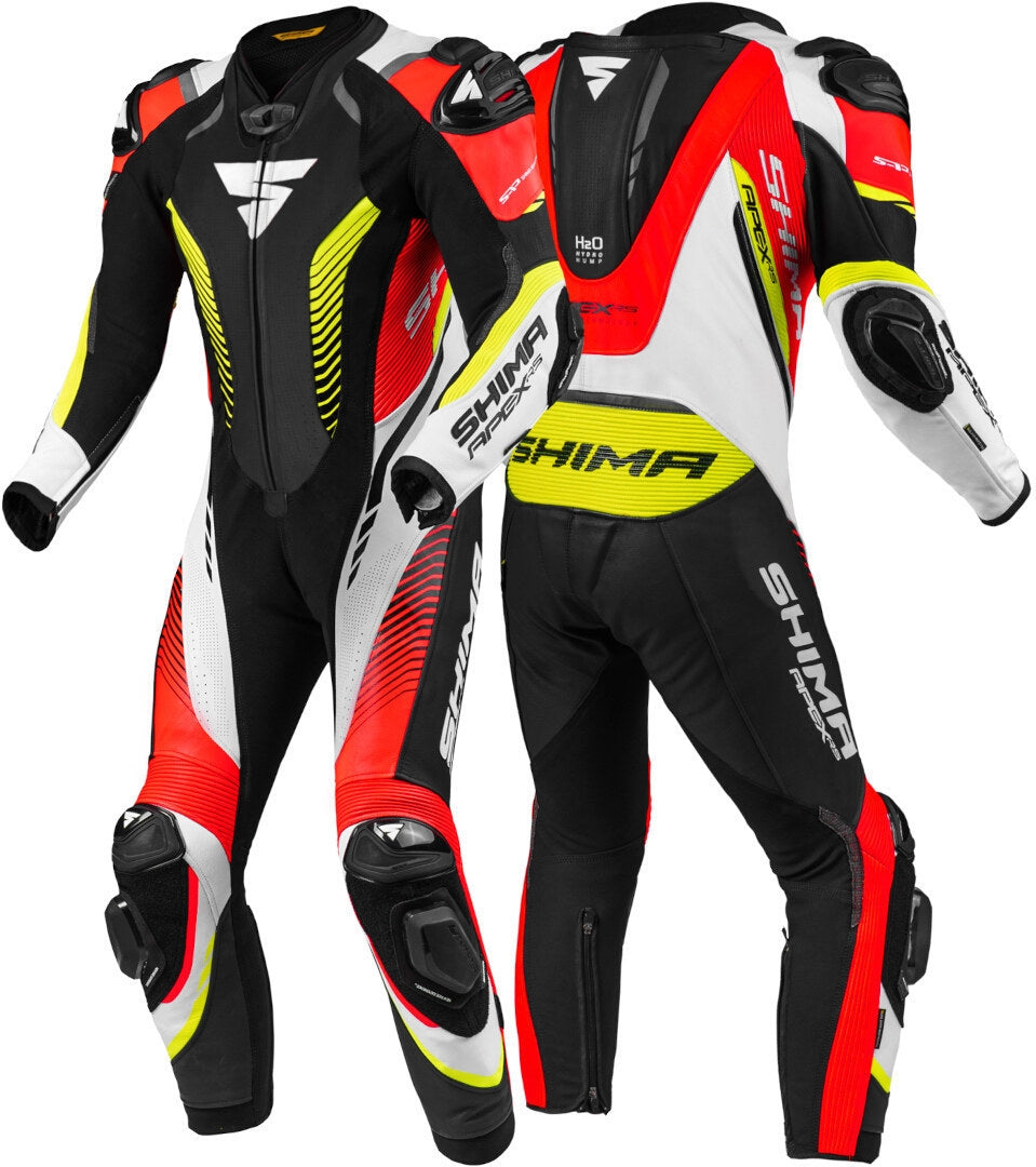 SHIMA APEX RS 1 PC Moto Homem Couro Fatos Amarelo Preto Vermelho Fluo – 3 – Maximomoto PT