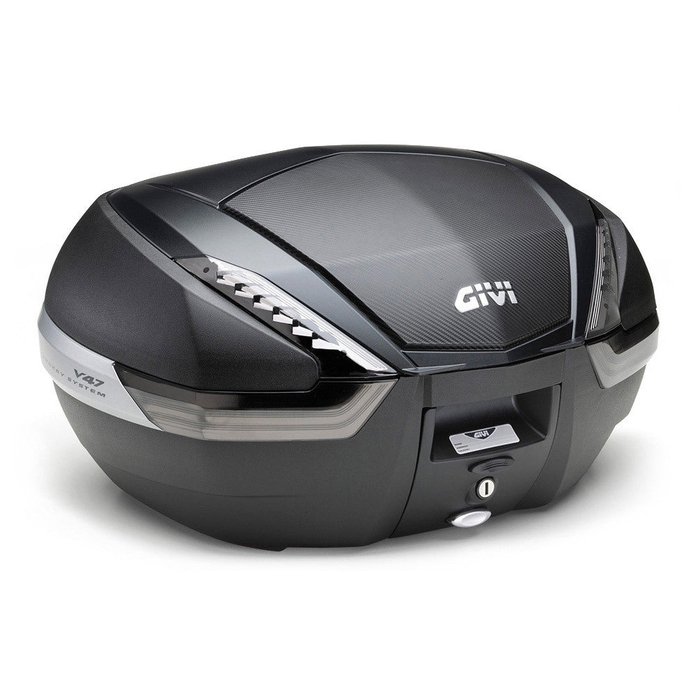 GIVI MK V47 Maleta Moto Reflectores Ahumados Carbono Negro 47 L