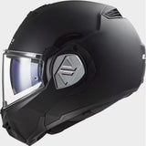 LS2 FF906 ADVANT MOTO CAPACETE MODULAR PRETO BRILHANTE SÓLIDO