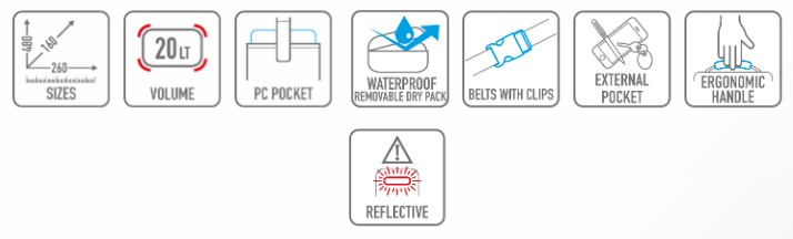 GIVI EA148B Mochila con cierre Roll-Top  20 L. – 4 – Maximomoto PT