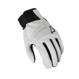 MACNA ASTRILL MOTOCICLETA COURO LUVAS CINZA CLARO PRETO