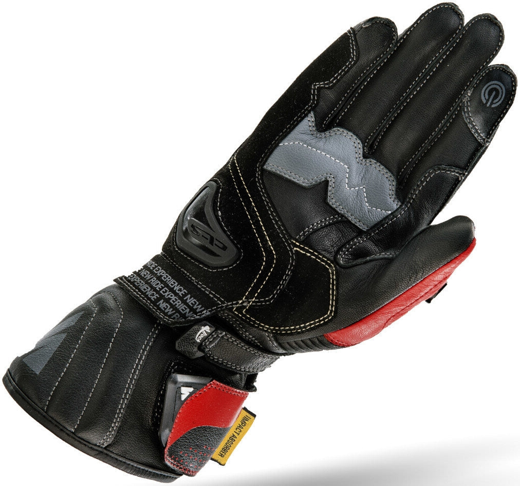 SHIMA STR-2 Moto Corrida Luvas Preto Vermelho