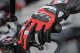 SHIMA STR-2 Moto Corrida Luvas Vermelha Fluo
