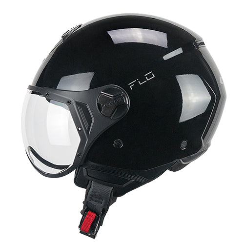 CGM 167A FLO MONO Scooter Cara Abierta Jet Casco Negro