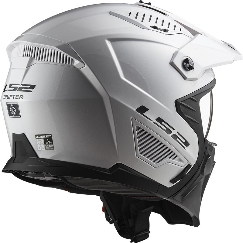 LS2 OF606 DRIFTER OPEN FACE MOTORCYCLE HELMET SOLID WHITE – 5 – Maximomoto PT