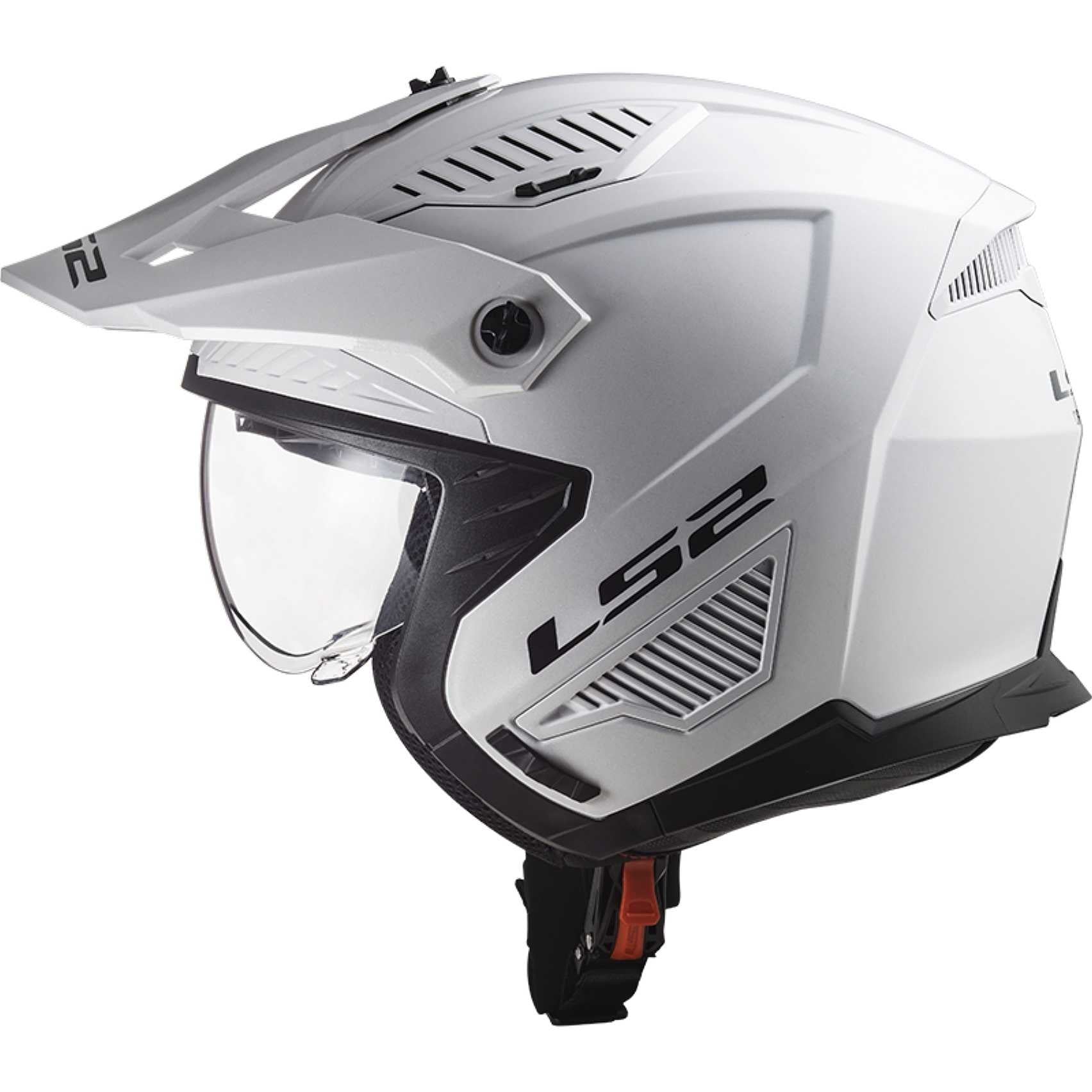 LS2 OF606 DRIFTER OPEN FACE MOTORCYCLE HELMET SOLID WHITE – 2 – Maximomoto PT