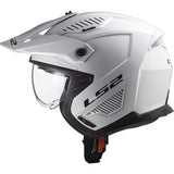 LS2 OF606 DRIFTER CAPACETE ABERTO MOTO BRANCO SÓLIDO
