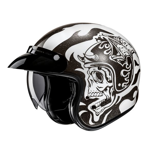HJC V31 Flame MC5 abierto para motocicleta retro estilo urbano Casco