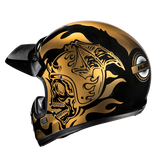 HJC V60 FLAME MC9 Casco Integral De Moto De Estilo Clásico Retro