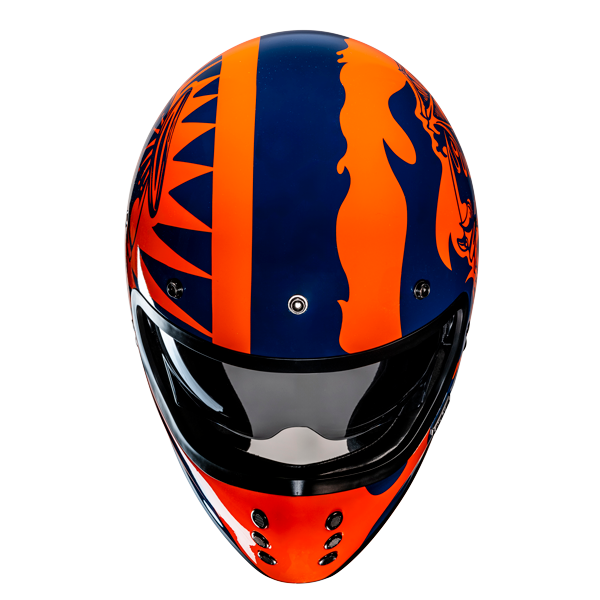 HJC V60 FLAME MC27 Casco Integral De Motocicleta Estilo Vintage – 4 – Maximomoto PT