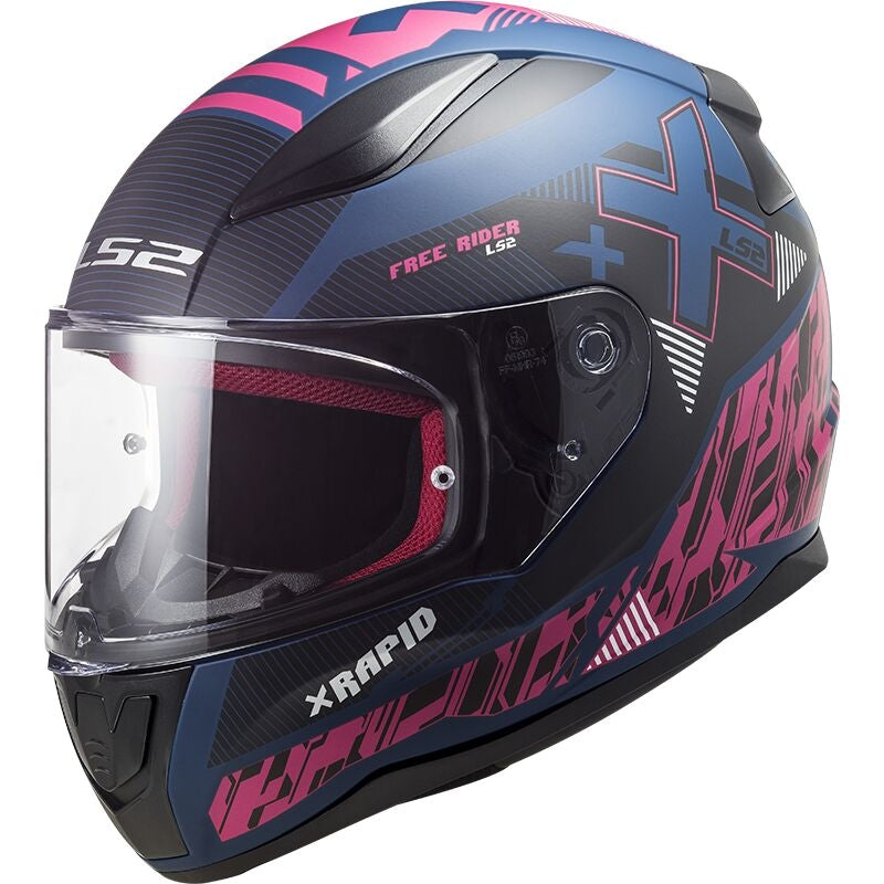 LS2 FF353 RAPID XTREET CAPACETE INTEGRAL DE MOTO MATE AZUL PURPURA – 2 – Maximomoto PT