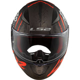 LS2 FF353 RAPID RAVEN M.BLACK WHITE RED