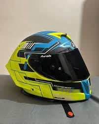 AIROH - CASCOS GP550 S CHALLENGE BLUE/YELLOW MATT
