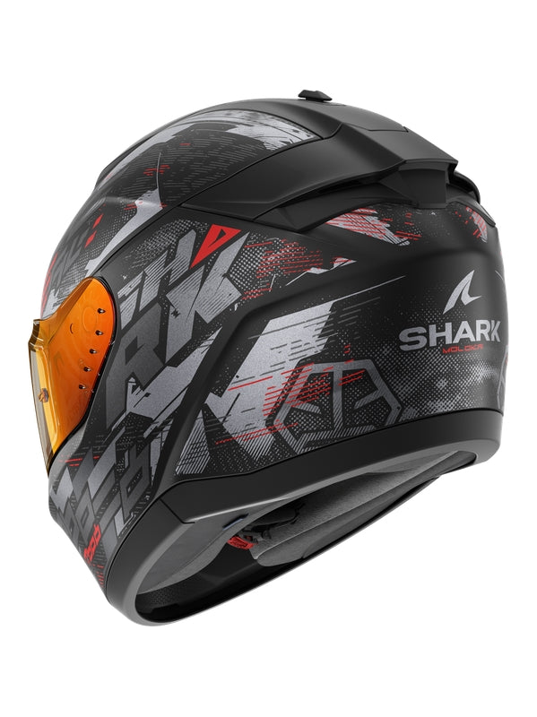 SHARK RIDILLA 2 CAPACETE INTEGRAL DE MOTO PRETO ANTRACITE VERMELHO