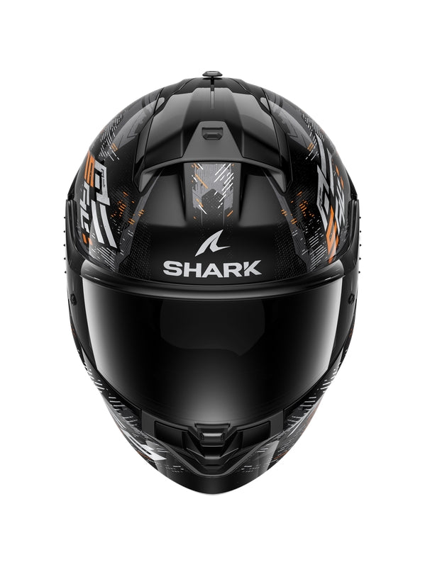 SHARK CASCOS RIDILL 2 MOLOKAI Negro Plata Naranja